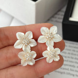 Shell flower earrings