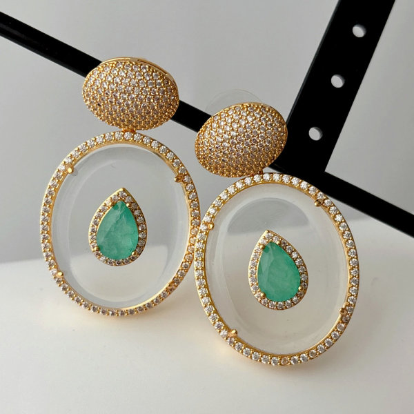 Chunky oval shape earrings