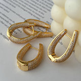 Pave zircon fashion earrings