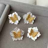 Shell flower earrings
