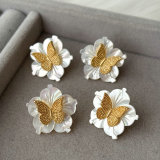 Shell flower earrings