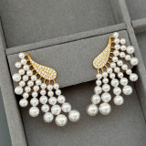 Pearl wing earrings