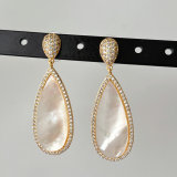 Teardrop shell earrings
