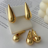 Metal teardrop earrings
