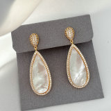Teardrop shell earrings