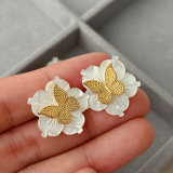 Shell flower earrings