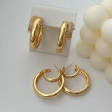 Metal circle earrings