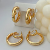 Metal circle earrings