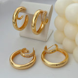 Metal circle earrings