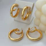 Metal circle earrings