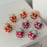 Enamel ladybug earrings