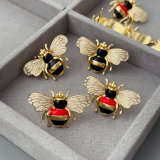 Enamel bee earrings