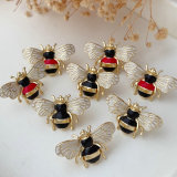 Enamel bee earrings
