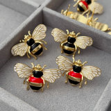 Enamel bee earrings