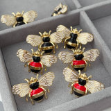Enamel bee earrings