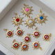 Enamel sunflower charm