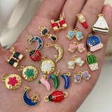Enamel ladybug charm