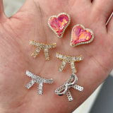 Pave bow charm