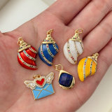 Enamel shell charm