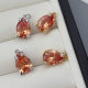 Orange color teardrop charm