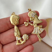 Big boy and girl charm