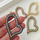 Pave zircon big heart pendant