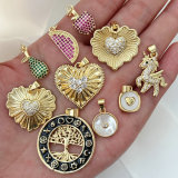 Pave heart charm