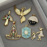 Pave mushroom charm
