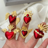 Red enamel ring