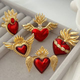 Red enamel ring