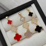 Pave clover charm