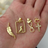 Metal leaf charm