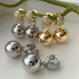 Ball charm earrings