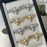Pave bee earrings