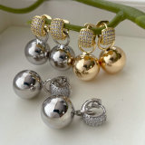 Ball charm earrings