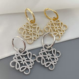 Flower charm earrings