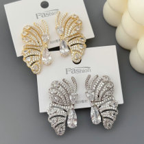 Pave butterfly earrings