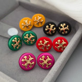 Colorful TB round earrings