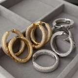 Pave zircon basic hoop