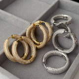 Pave zircon basic hoop