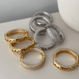 Pave zircon basic hoop