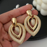 Pave water drop earrings