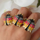 Enamel ladybug ring