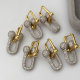 Pave zircon Tiffiny pendant earrings