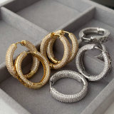 Pave zircon basic hoop