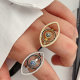 Pave zircon eye ring