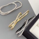 Pave zircon chunky pin ring