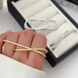 Pave zircon chunky pin ring