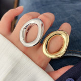 Metal oval shape ring