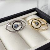 Pave zircon eye ring